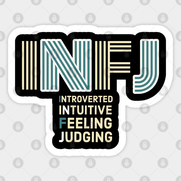 INFJ - Typography Design 4 Sticker by art-by-shadab